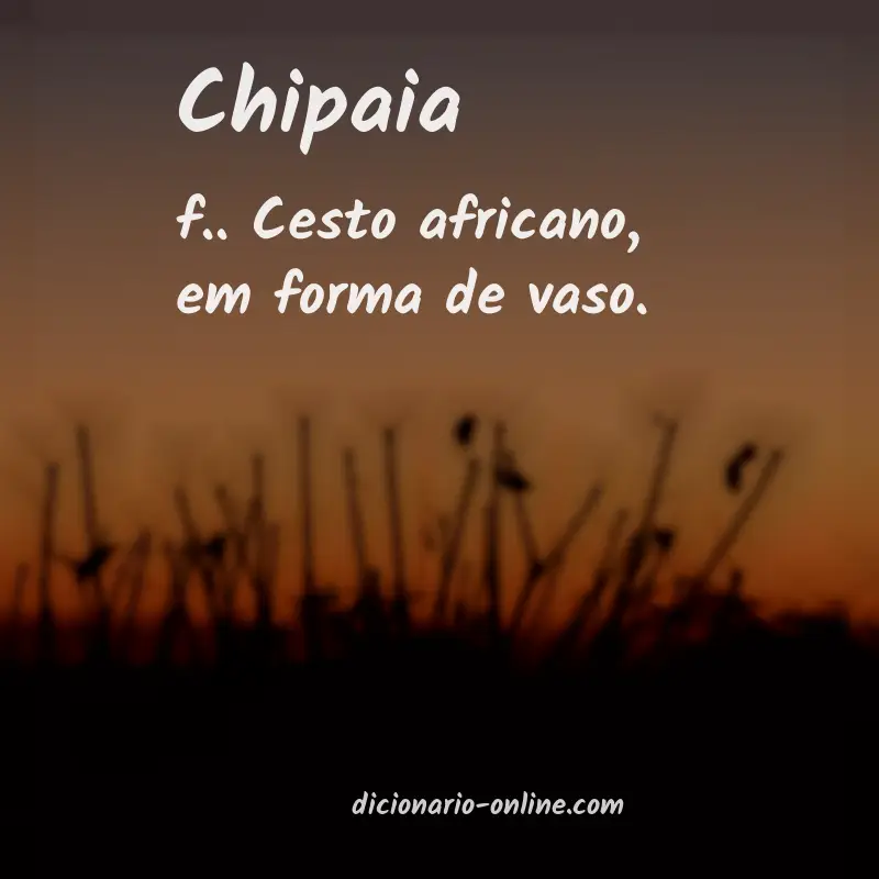 Significado de chipaia