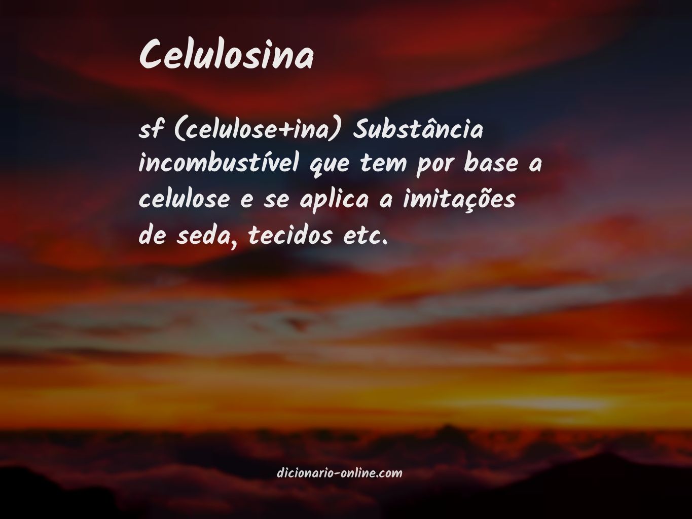 Significado de celulosina