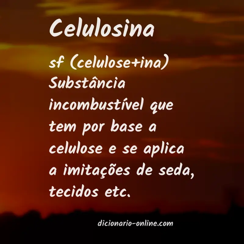Significado de celulosina