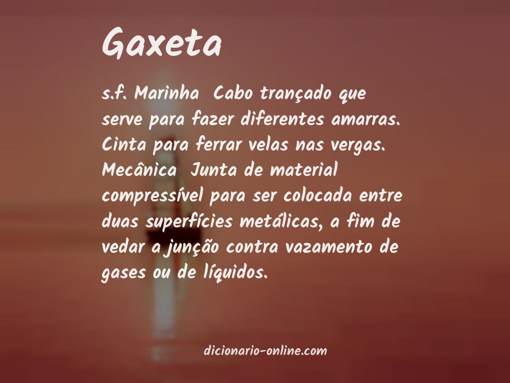 Significado de gaxeta