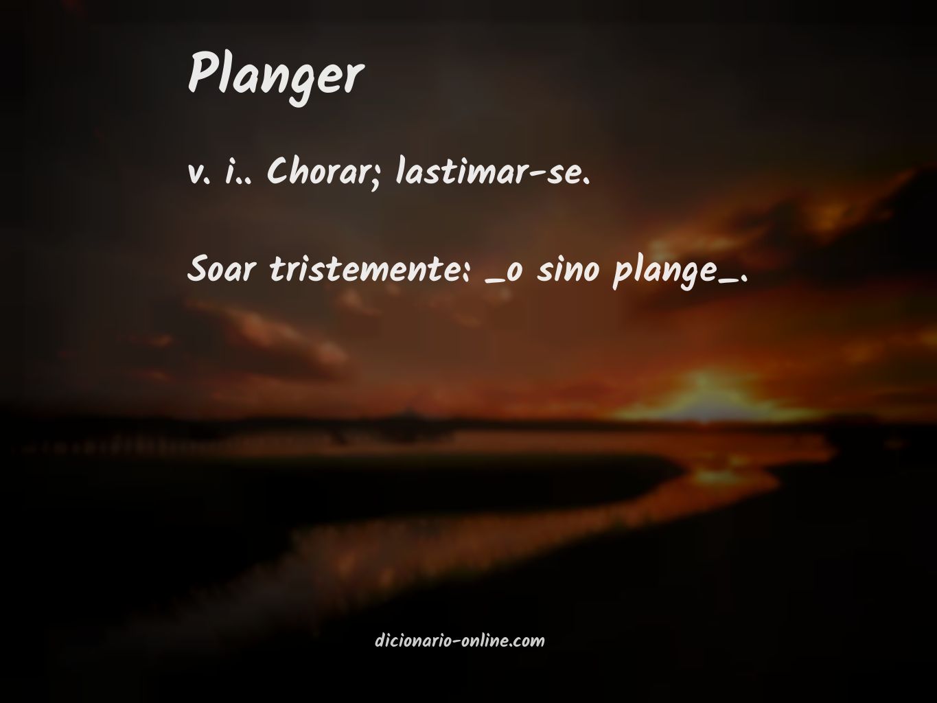 Significado de planger