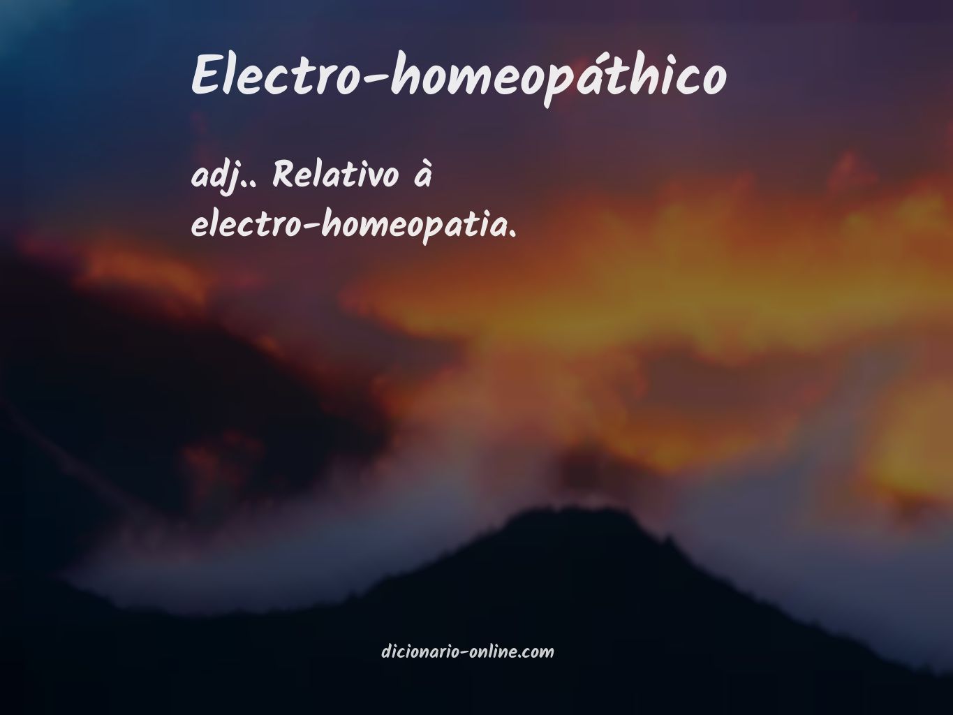 Significado de electro-homeopáthico