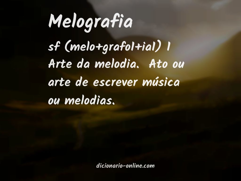 Significado de melografia