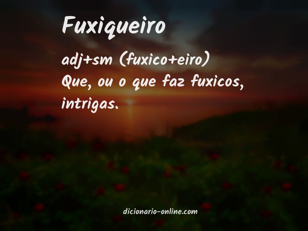 Significado de fuxiqueiro