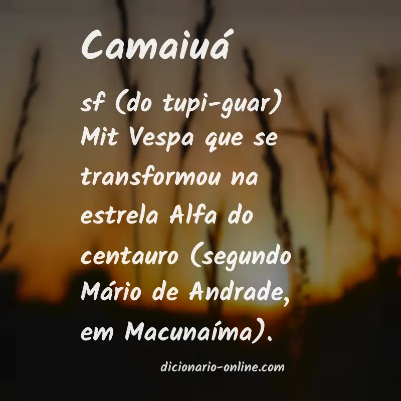Significado de camaiuá