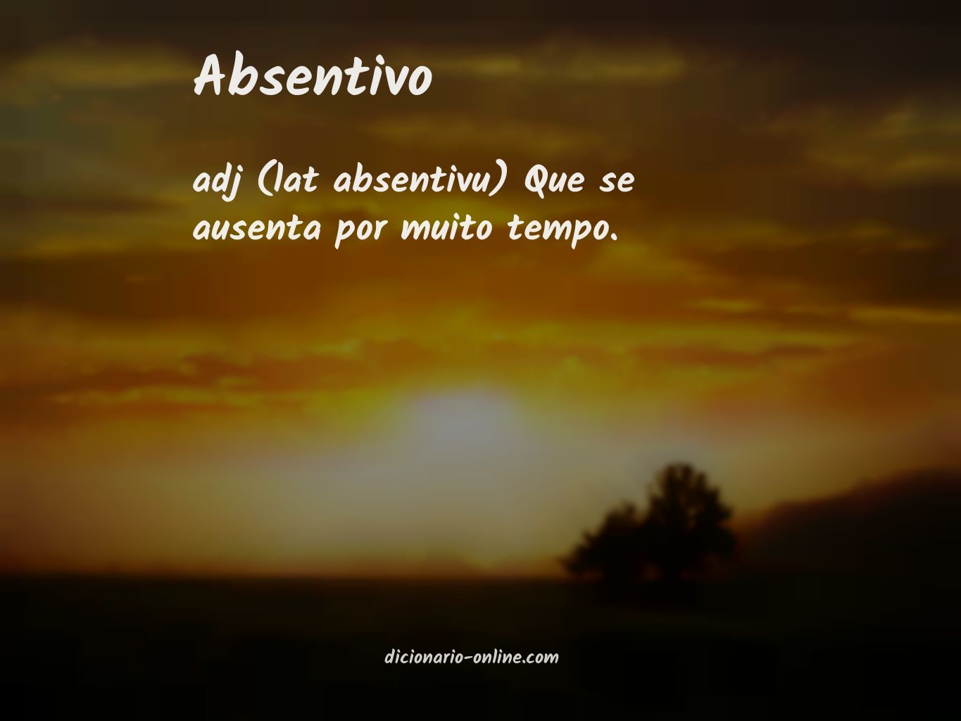 Significado de absentivo