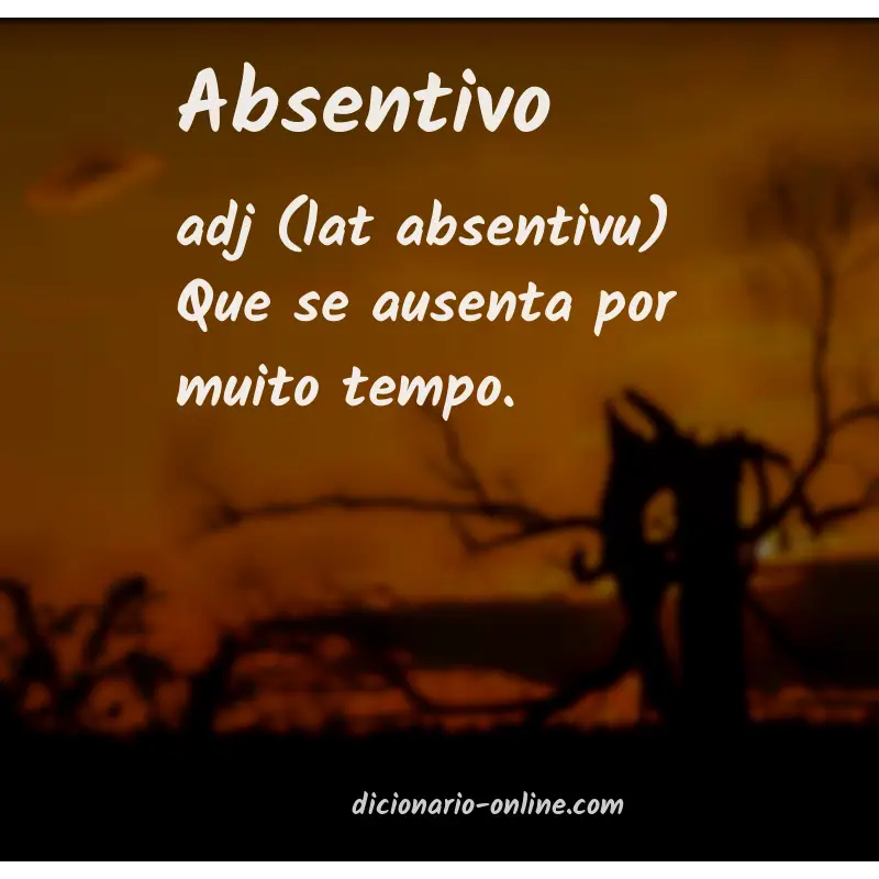 Significado de absentivo