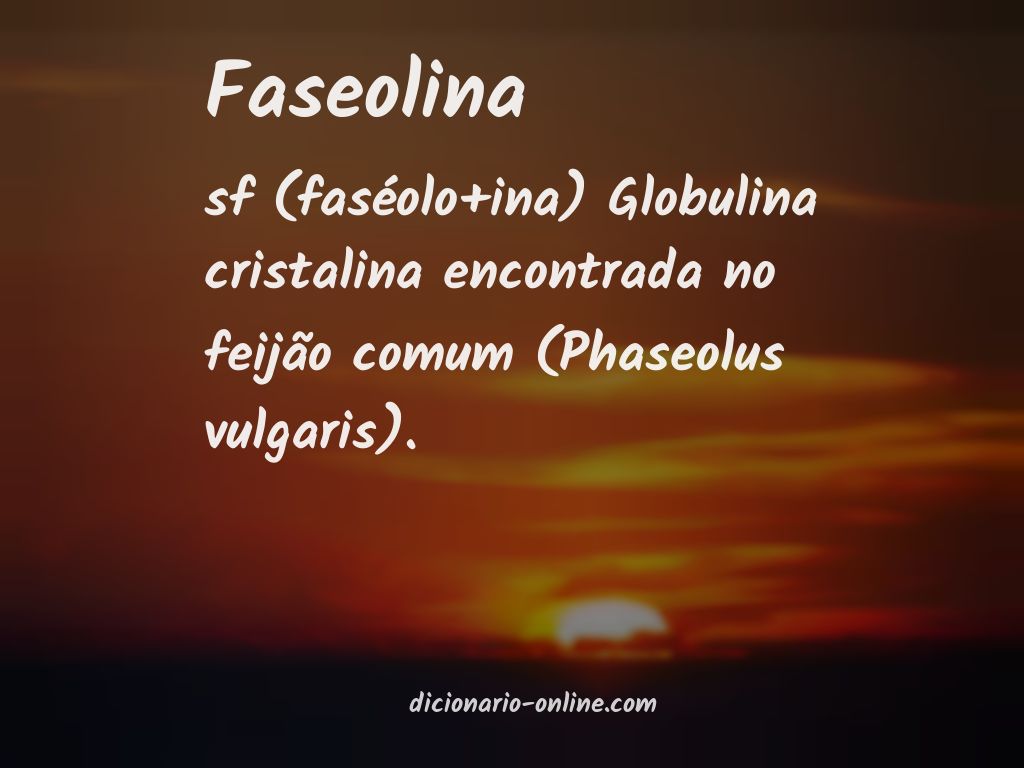 Significado de faseolina