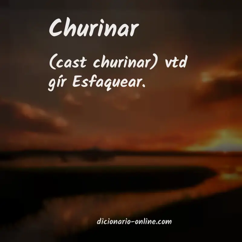 Significado de churinar