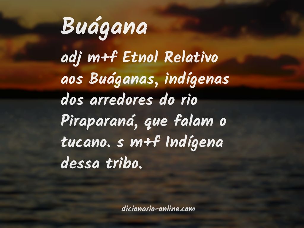 Significado de buágana