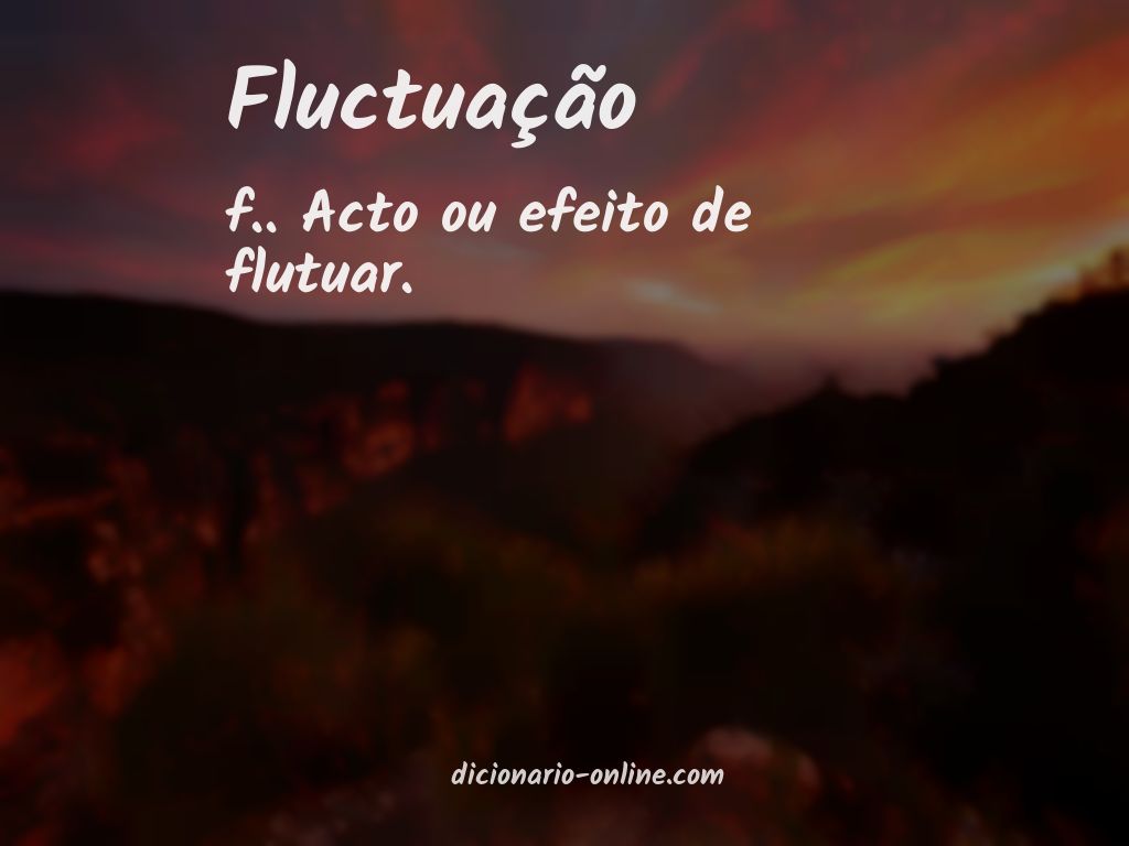 Significado de fluctuação