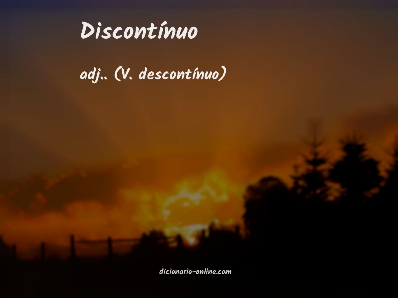 Significado de discontínuo