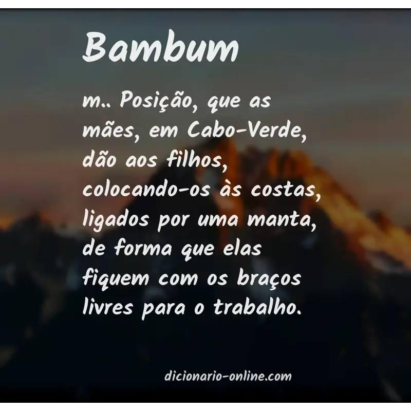 Significado de bambum