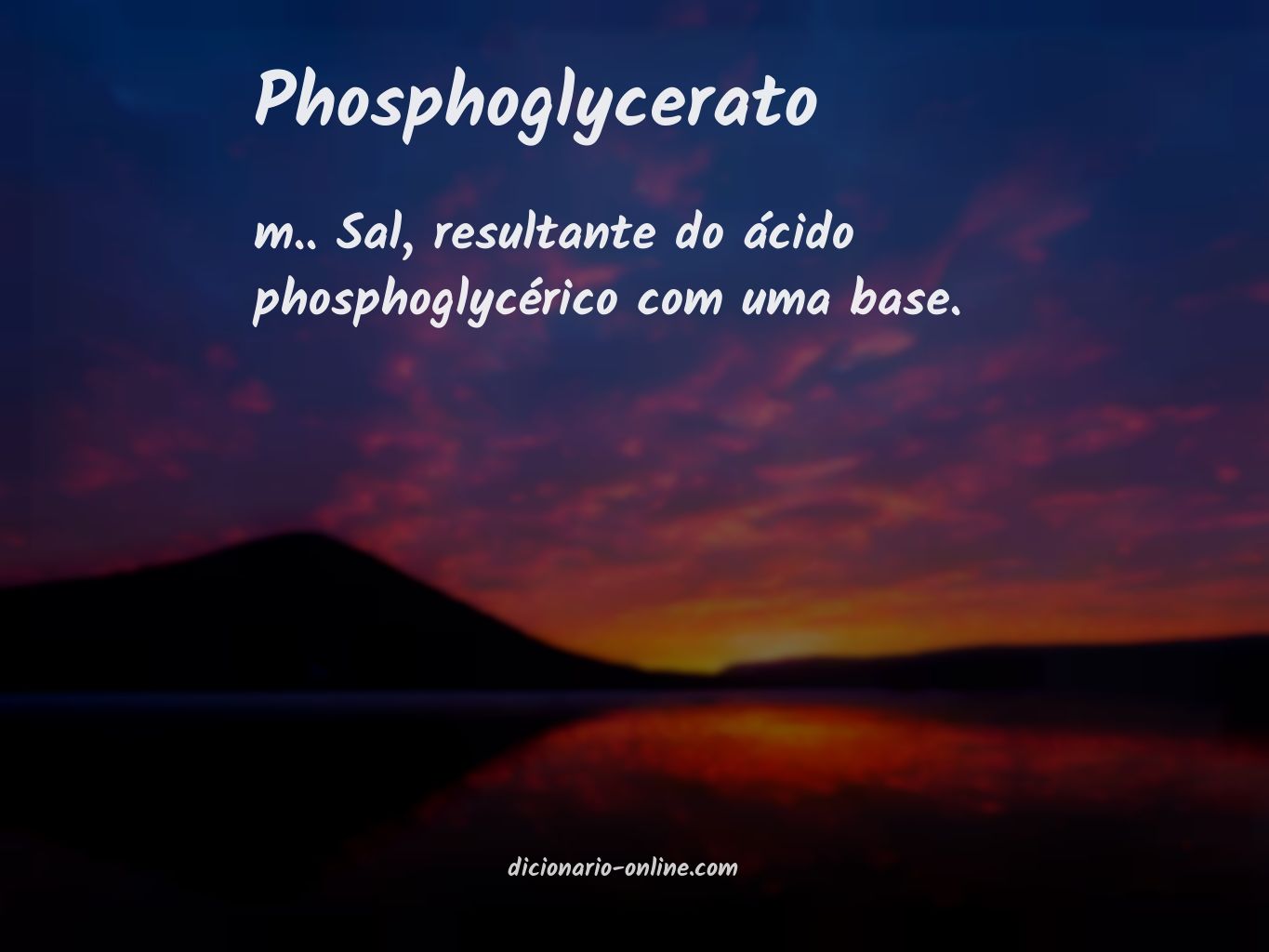 Significado de phosphoglycerato