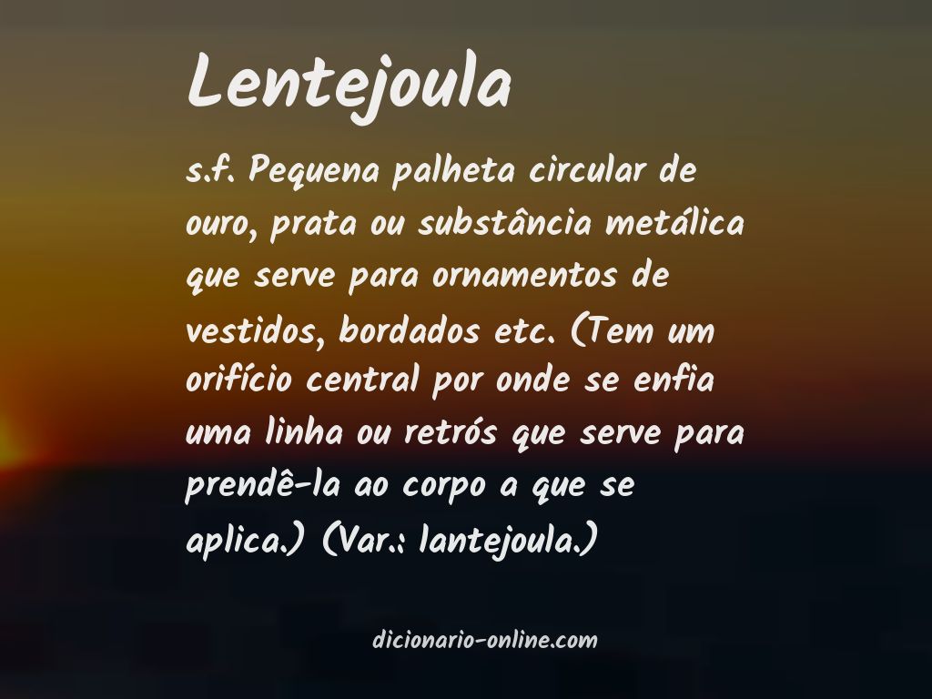 Significado de lentejoula