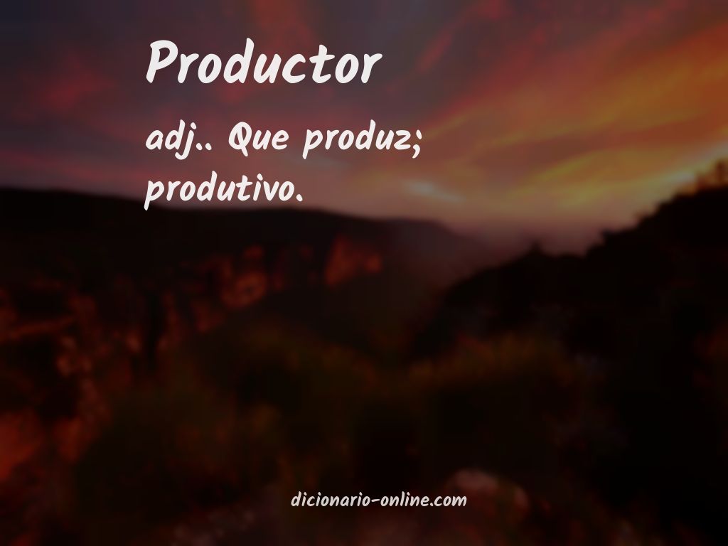 Significado de productor