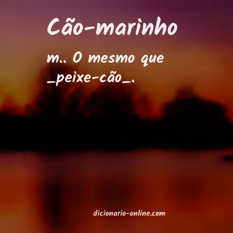 Significado de cão-marinho