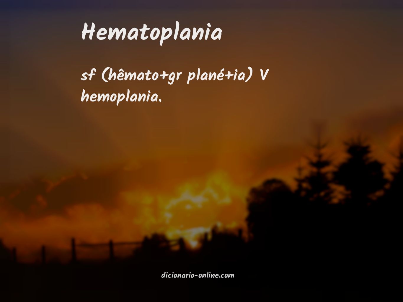 Significado de hematoplania