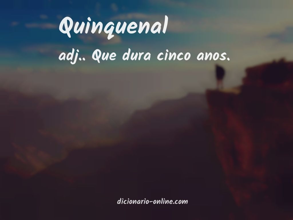 Significado de quinquenal