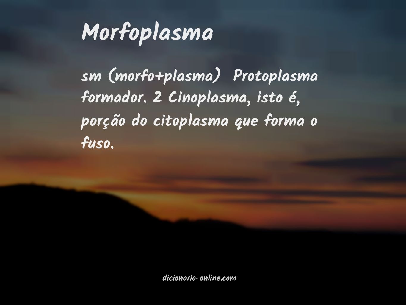Significado de morfoplasma