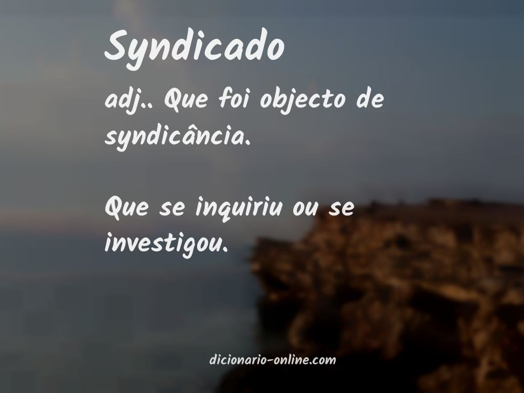 Significado de syndicado