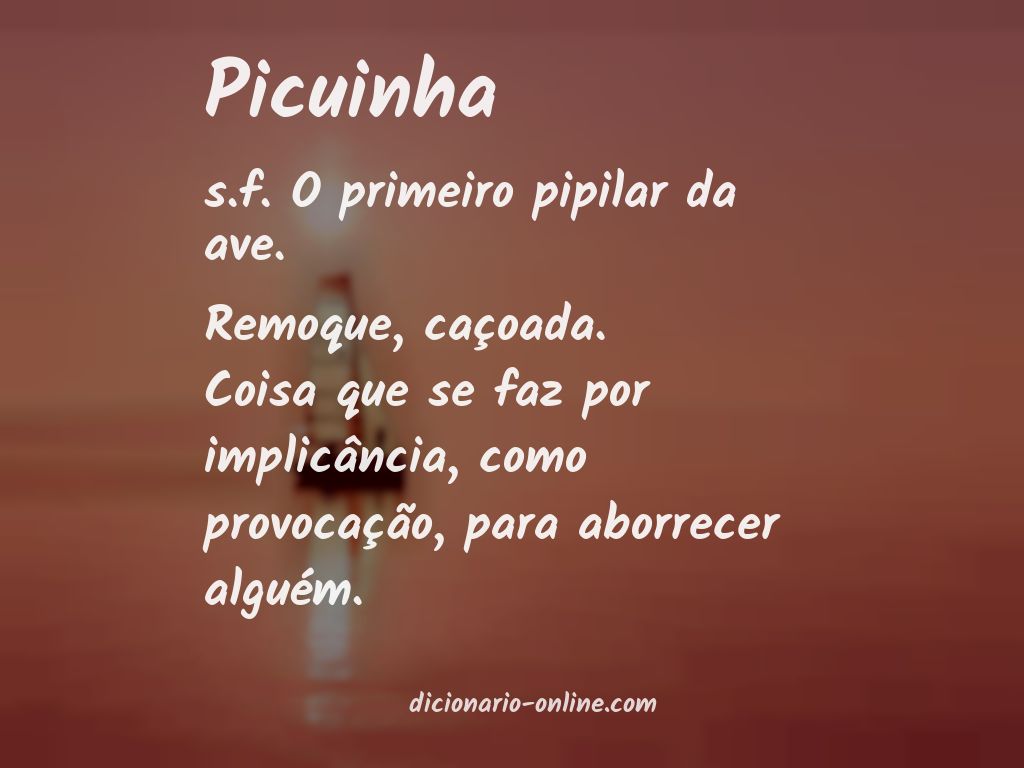 Significado de picuinha