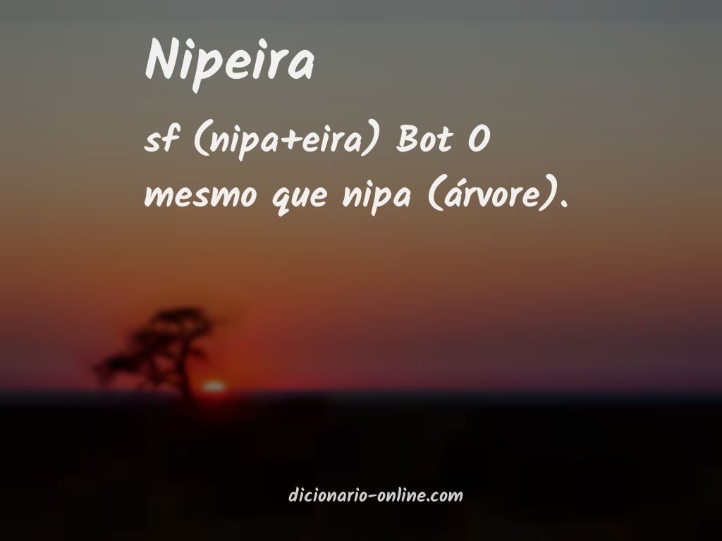 Significado de nipeira