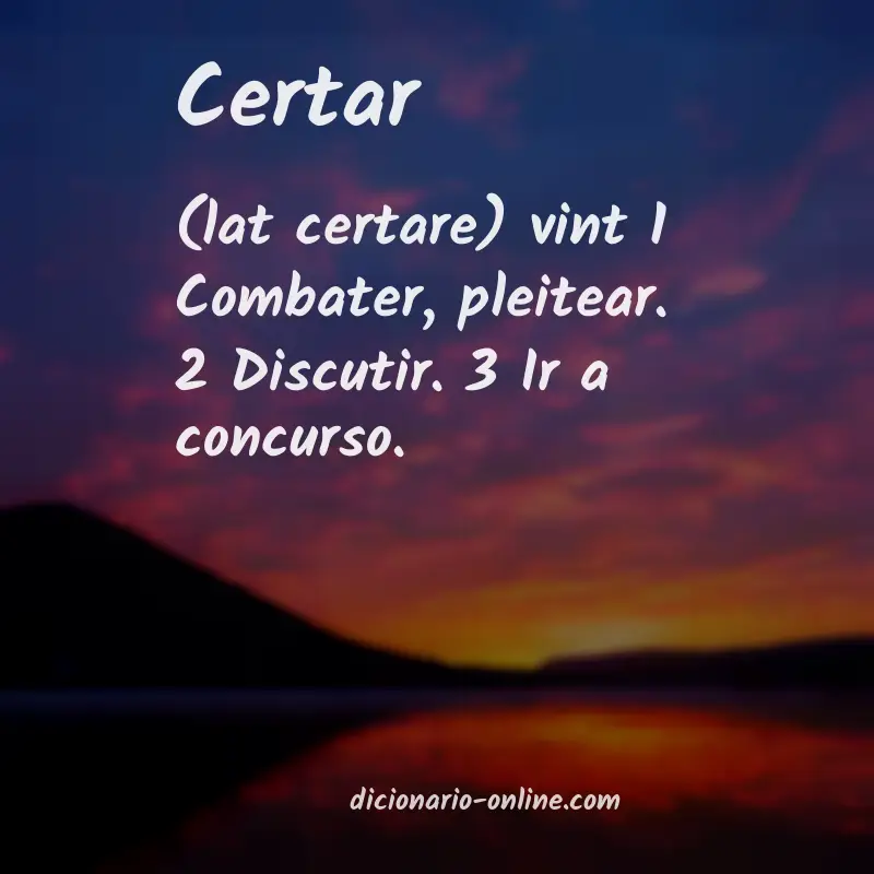 Significado de certar