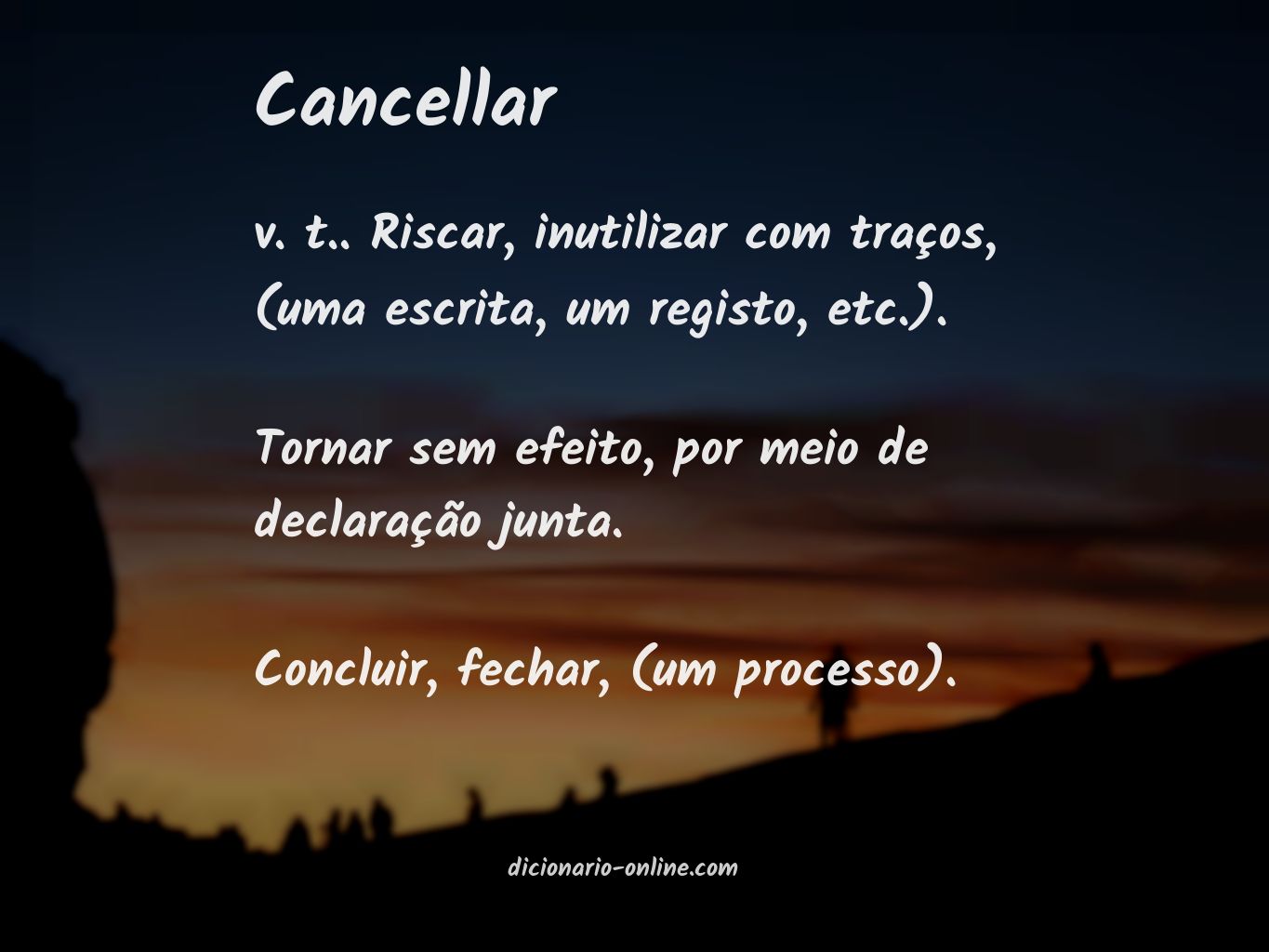 Significado de cancellar