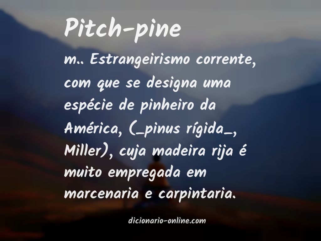 Significado de pitch-pine