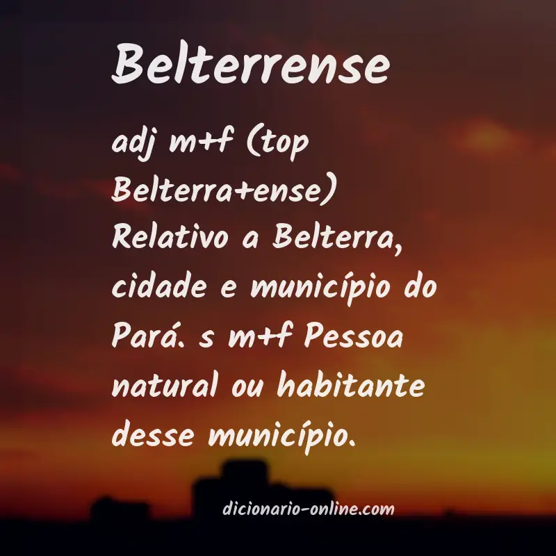 Significado de belterrense