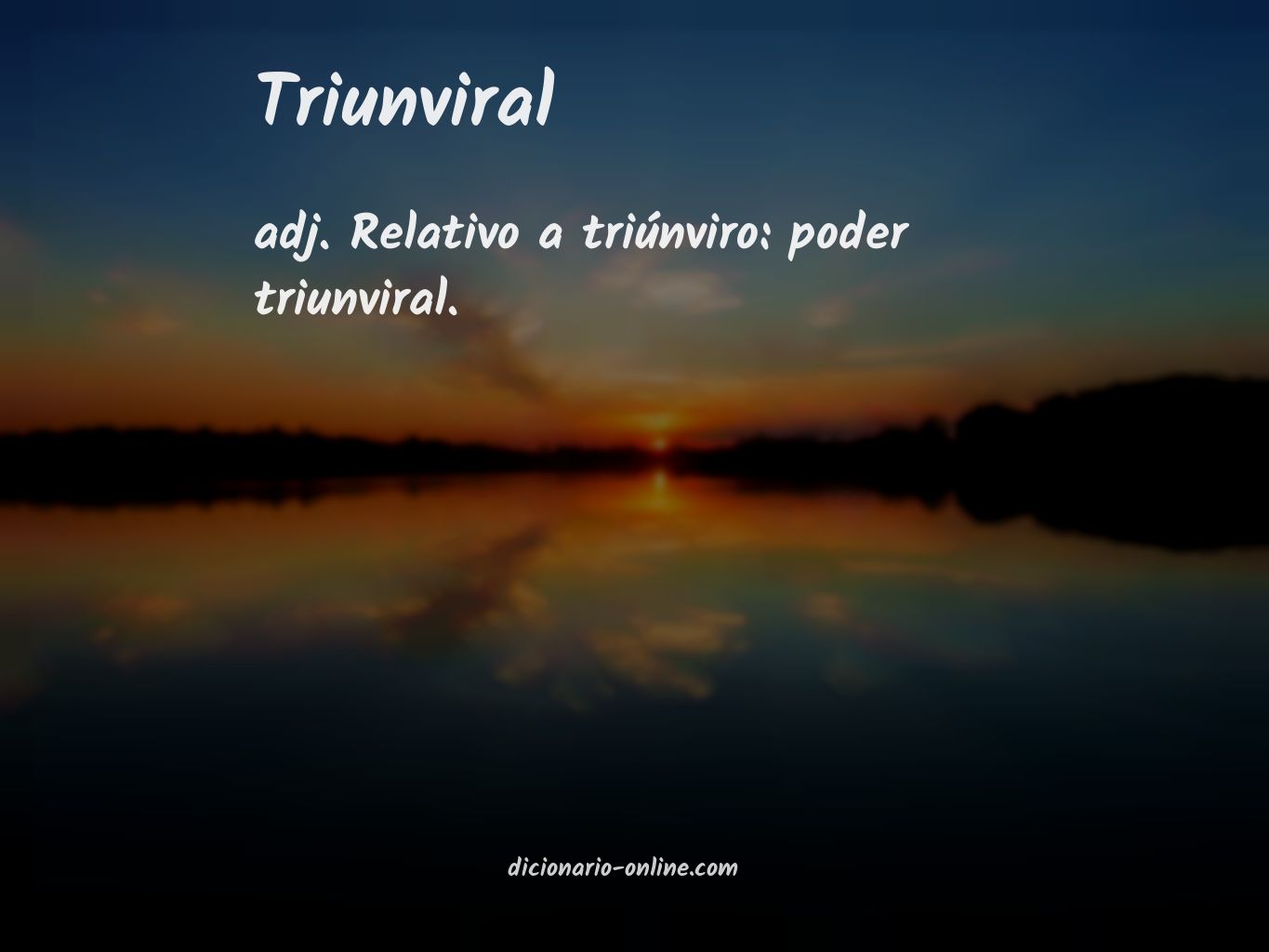 Significado de triunviral