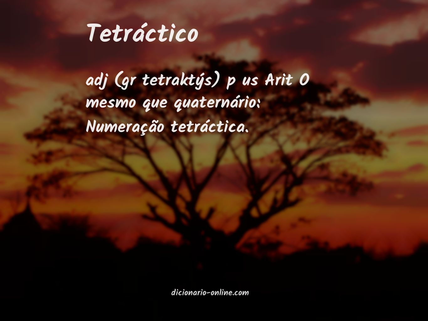 Significado de tetráctico