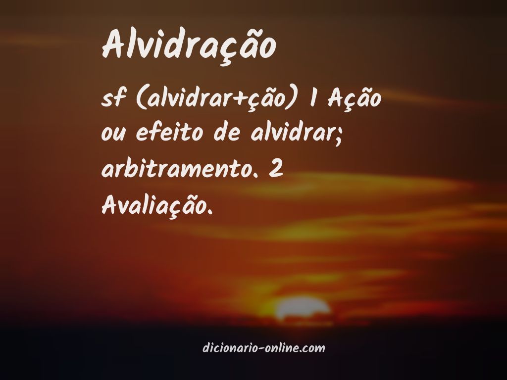 Significado de alvidração