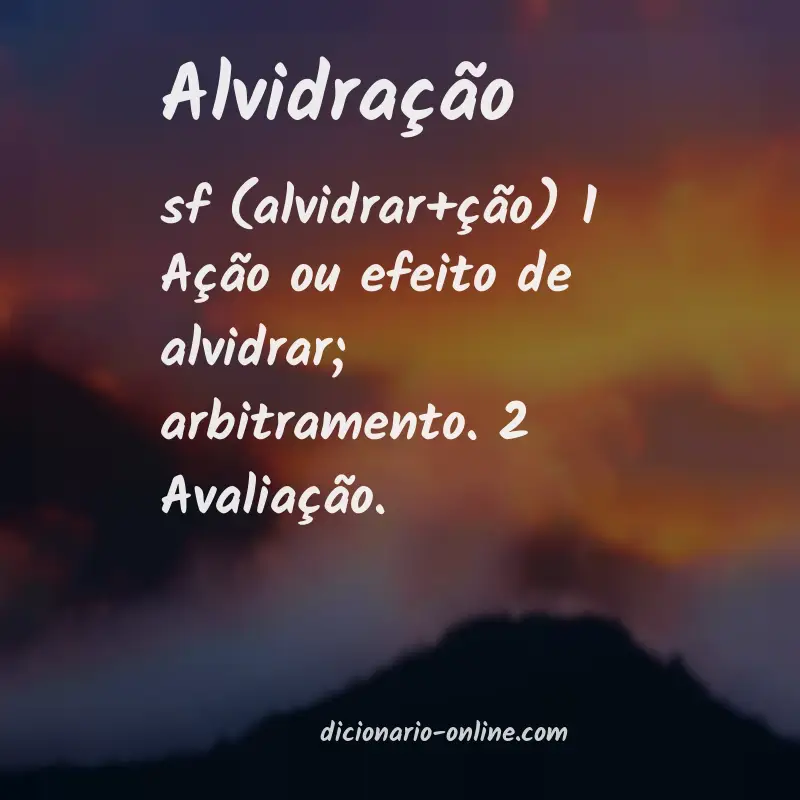 Significado de alvidração