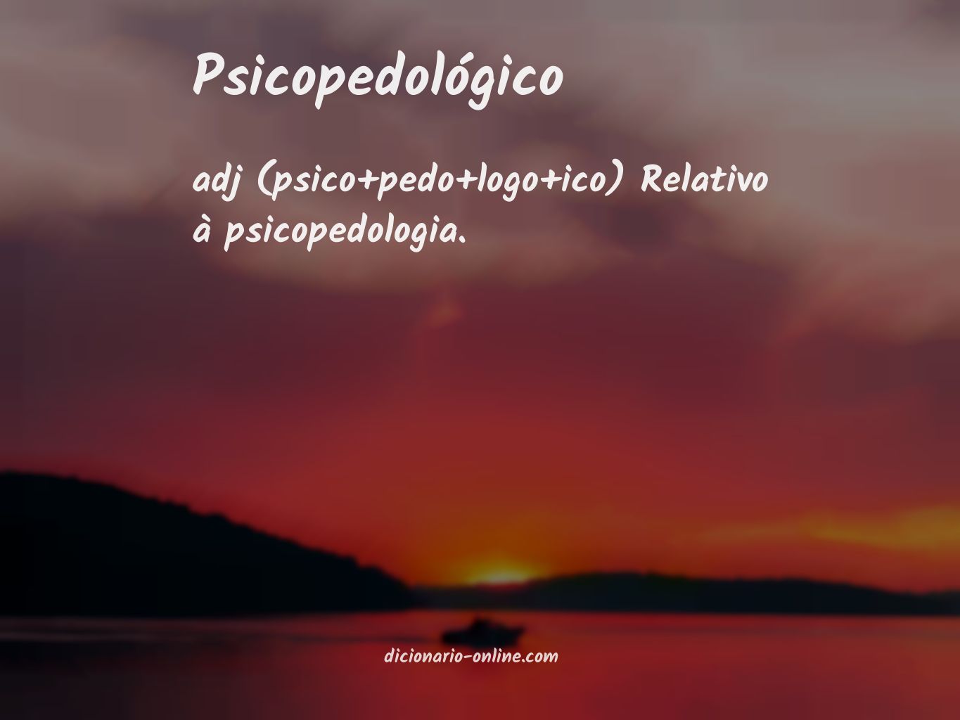 Significado de psicopedológico