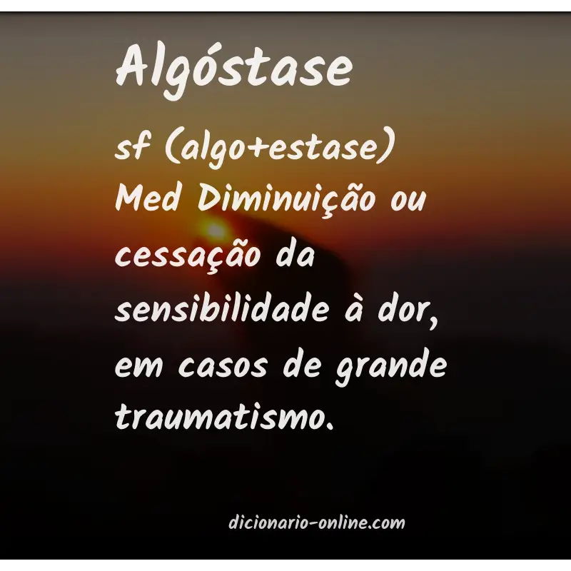 Significado de algóstase