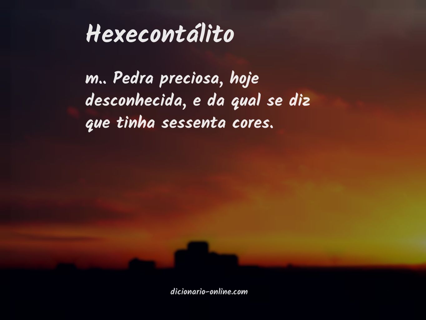 Significado de hexecontálito