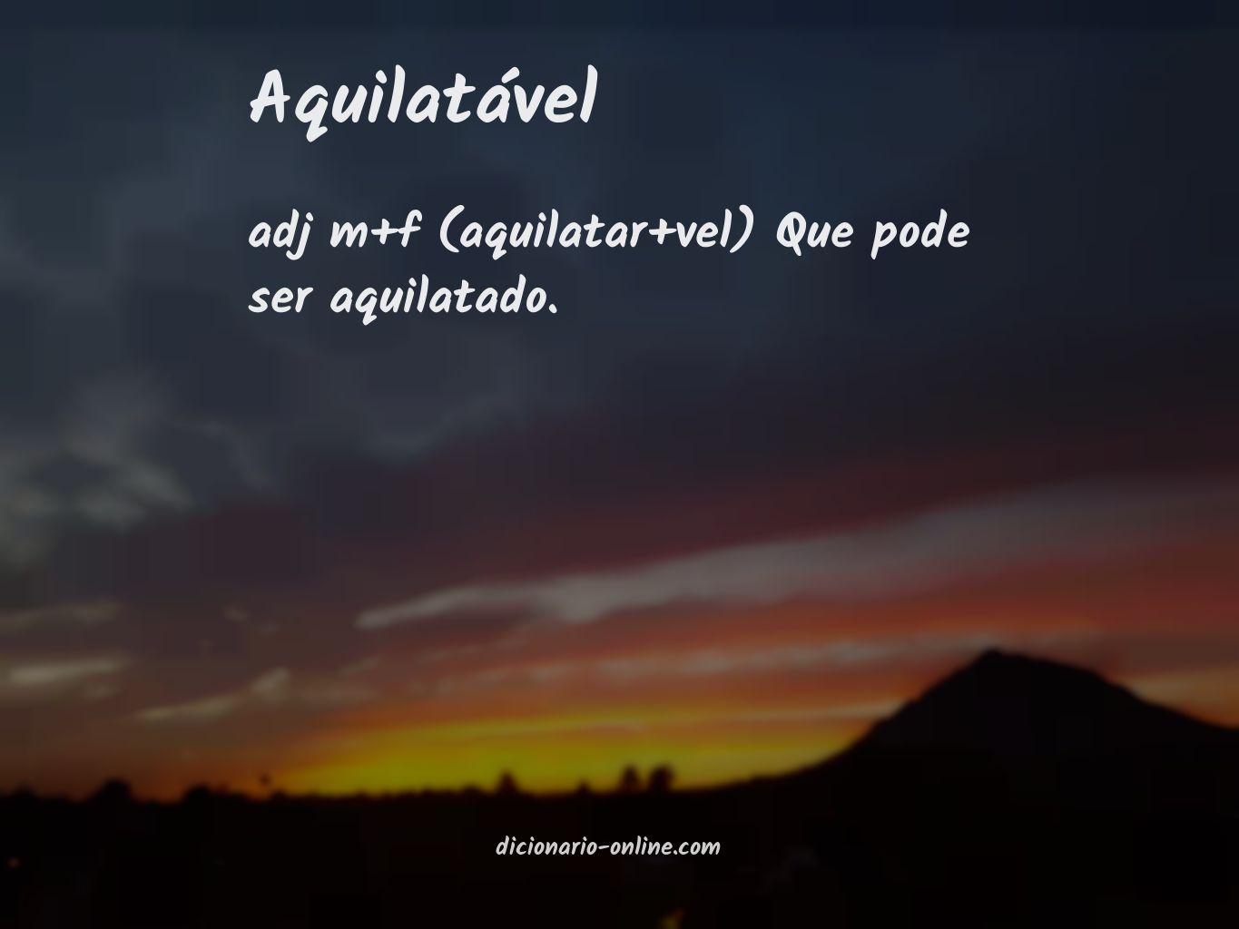 Significado de aquilatável