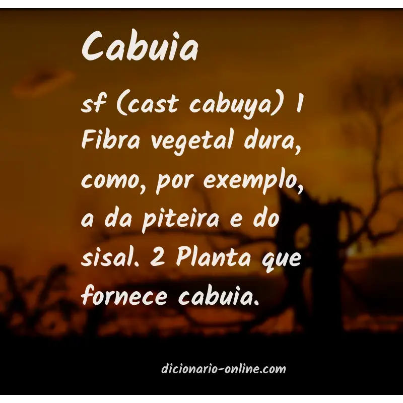 Significado de cabuia
