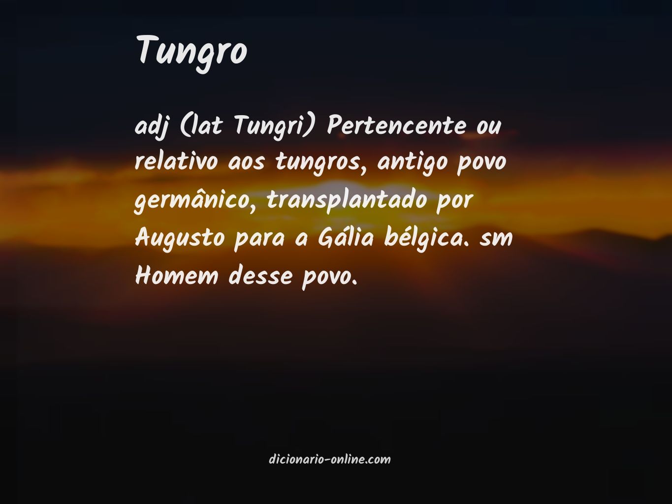 Significado de tungro