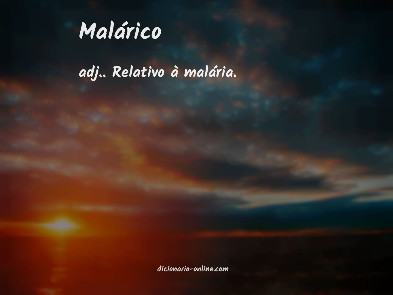 Significado de malárico