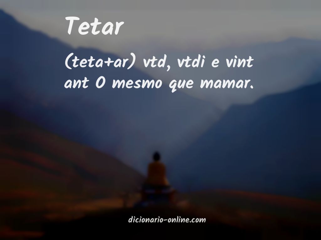 Significado de tetar