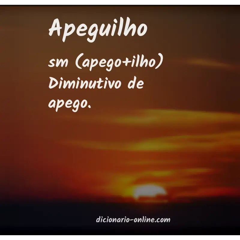 Significado de apeguilho