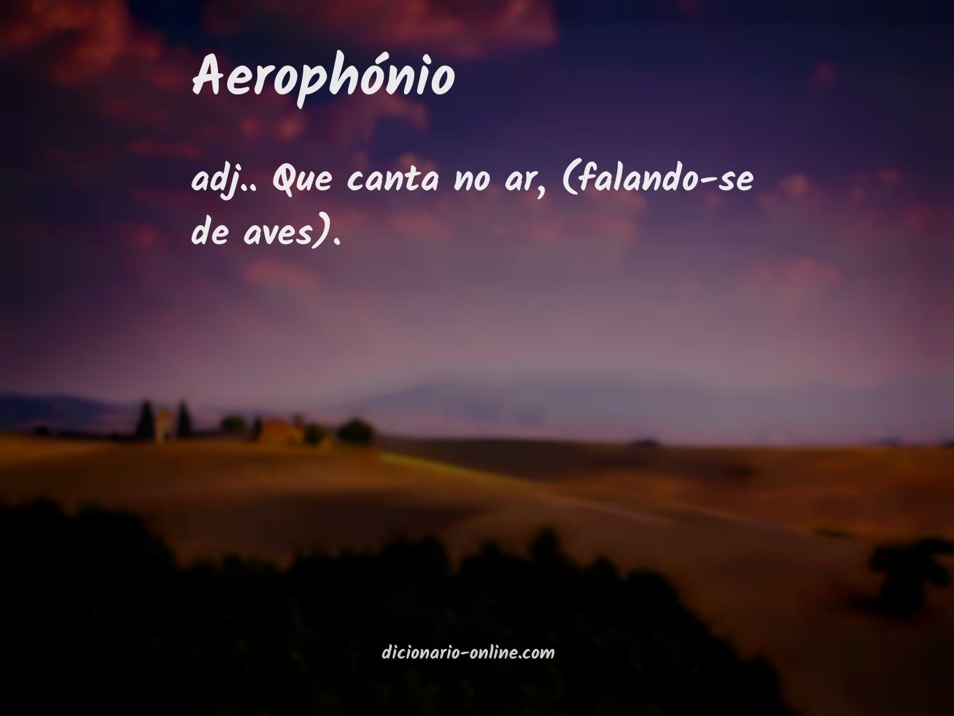 Significado de aerophónio