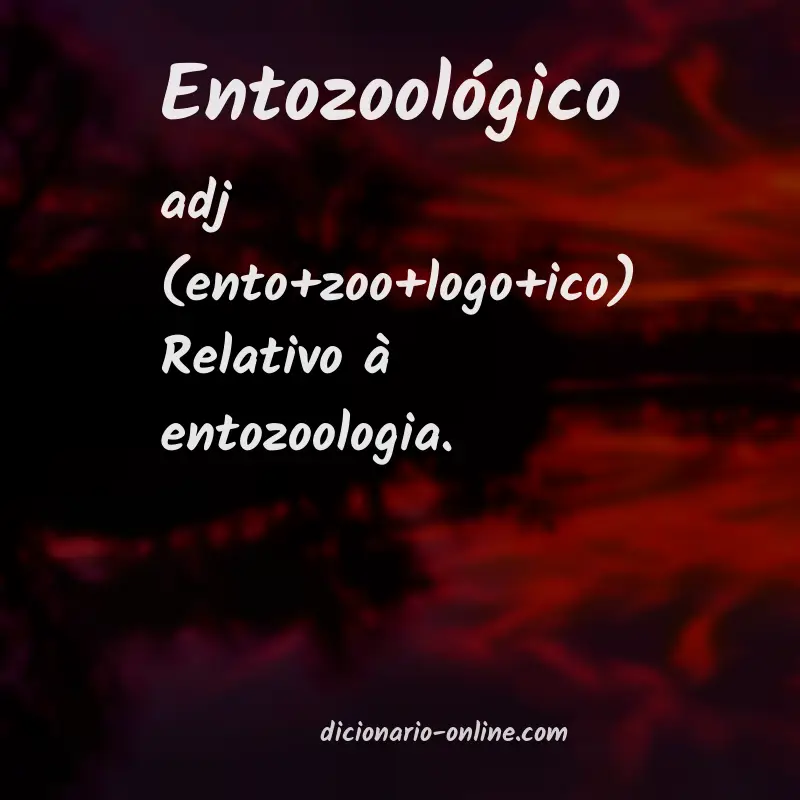 Significado de entozoológico