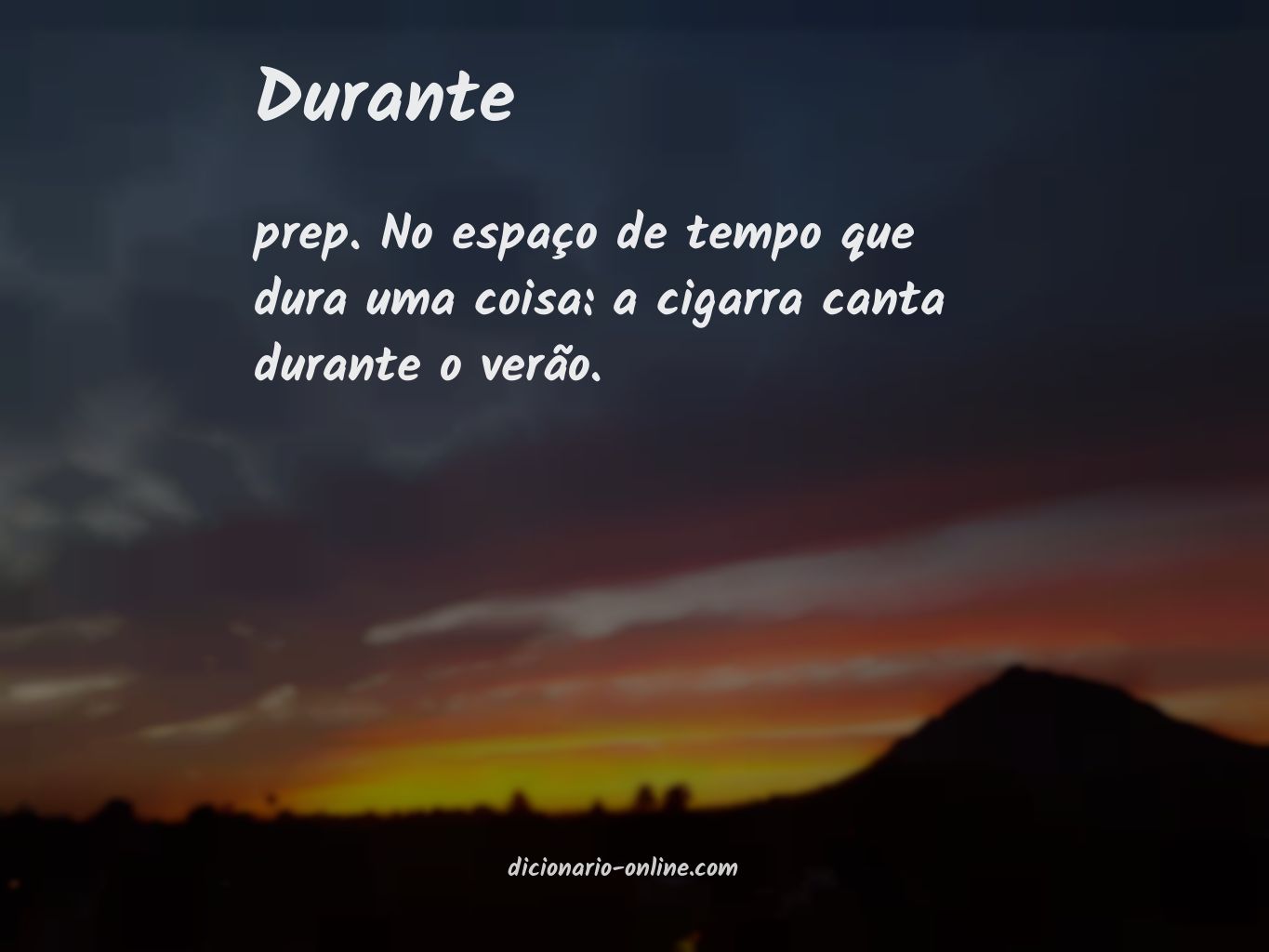 Significado de durante