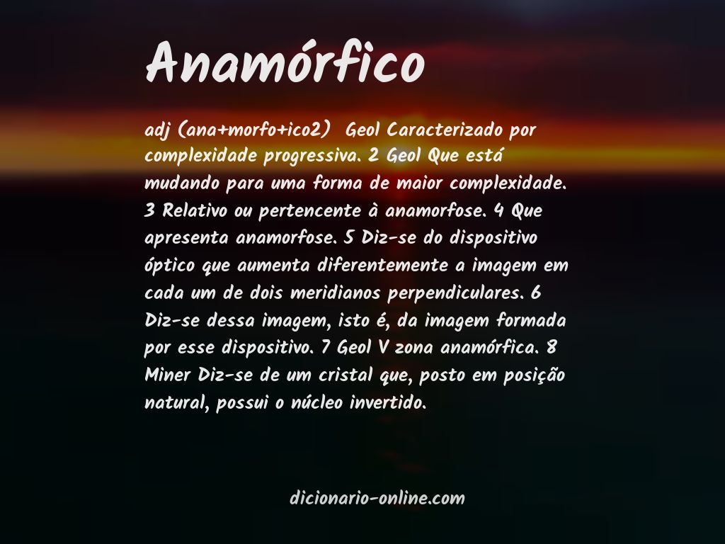 Significado de anamórfico