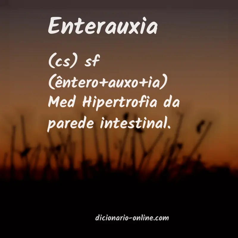 Significado de enterauxia
