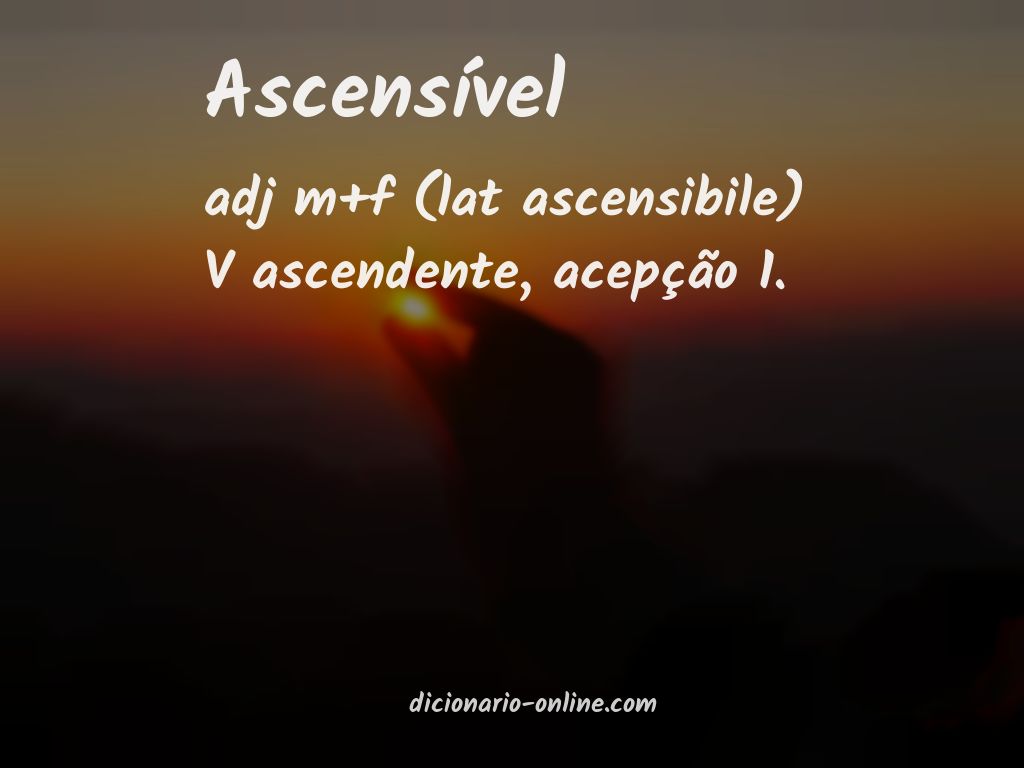 Significado de ascensível